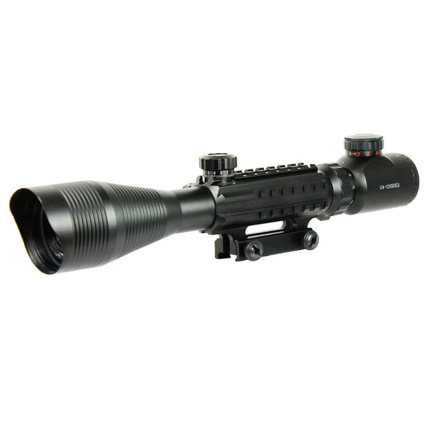 4-12X50 Tactical Rifle Scope Red Green Mil-dot illuminated with