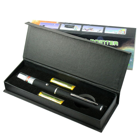 Bright Green Laser Dot Beam Laser Pointer Pen with Storage Case