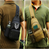 Men Outdoor Tactical Backpack Shoulder Sling Bag Chest Pack Sport Travel Hiking 3 Colors | West Lake Tactical