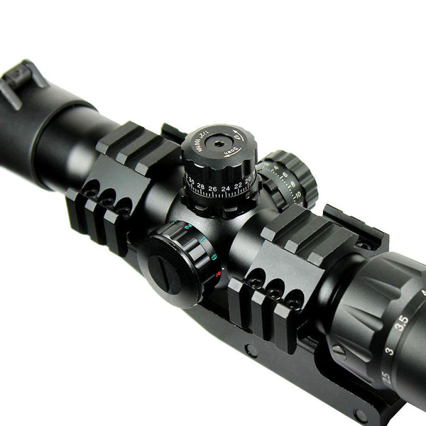 1.5-4X30 Tactical Rifle Scope with RGB illuminated Horseshoe 1.5-4X30 Tactical Rifle Scope with RGB illuminated Horseshoe