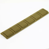 Pack of 6 Tan KeyMod Rail Cover Textured Anti Slip Soft Rubber Panels - 6.25"