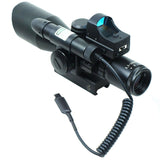 2.5-10X40 Tactical Rifle Scope with Green Laser-Mini Reflex 3 MOA Red Dot Sight - West Lake Tactical