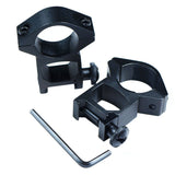 2 Pcs High Profile 1" Scope Ring Picatinny Weaver Rail Laser Torch Mount