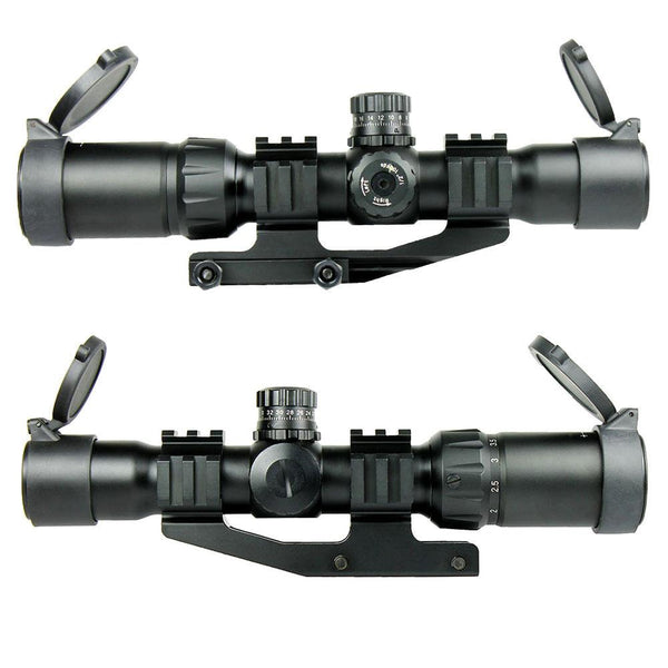 1.5-4X30 Tactical Rifle Scope with RGB illuminated Horseshoe