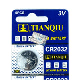 100 PCS Tianqiu CR2032 Lithium Battery 3V Button Cell  for Scopes Sights-Carded - West Lake Tactical