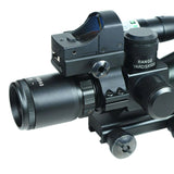 2.5-10X40 Tactical Rifle Scope with Green Laser-Mini Reflex 3 MOA Red Dot Sight - West Lake Tactical