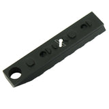 Rail Section 7-Slot Black Picatinny M-LOK Adapter QD with Sling Swivel Provision