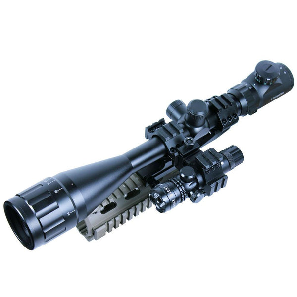 CVLIFE Tactical 3-9X56 Red&Green Mil-dot Illuminated Optics Hunting Rifle Scope with Free Mounts