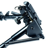 6" to 9" Adjustable Spring Return Sniper Hunting Rifle Bipod with Rail Adapter