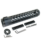 10" KEYMOD Free Float Quad Rail Slim Handguard with Front End Cap-Rail Sections