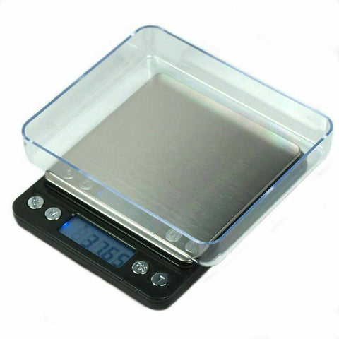 2000g x 0.1g Digital Precision Scale with 4" Platform and Trays - oz g ct gn