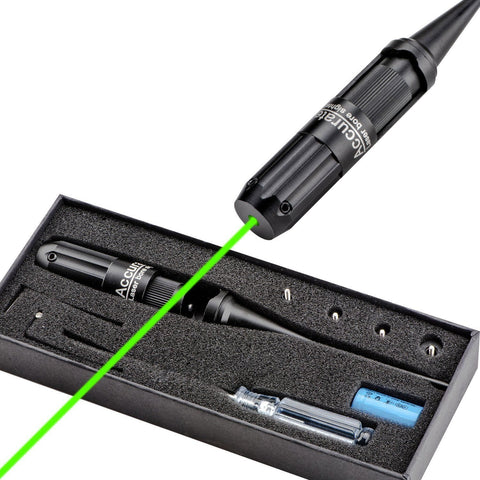 Green Laser BoreSighter Bore Sight kit for .177 to .50 Caliber Rifles & Handguns