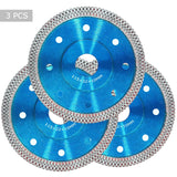 3 PCS Porcelain Tile Turbo Diamond Dry Cutting Saw Blade/Disc Grinder Wheel 4" / 4.5"