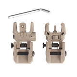 Foldable Iron Sights Flip-up Front and Rear Sight Fiber Optics Dual Aiming Mode | West Lake Tactical