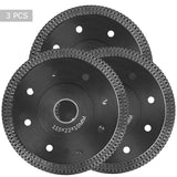 3 PCS Porcelain Tile Turbo Diamond Dry Cutting Saw Blade/Disc Grinder Wheel 4" / 4.5"