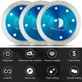 3 PCS Porcelain Tile Turbo Diamond Dry Cutting Saw Blade/Disc Grinder Wheel 4" / 4.5"