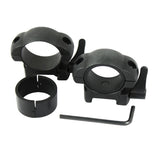 2 PCS Steel Scope Rings Low Picatinny Mount with 30mm / 1" Reducer