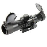 WLT 2.5-10x40IR Rifle Scope Mil-dot illuminated with Red Dot Laser Sight