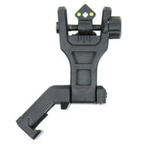 Foldable 45 Degree Fiber Optics Iron Sights Offset Front and Rear Sight Polymer