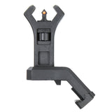 Foldable 45 Degree Fiber Optics Iron Sights Offset Front and Rear Sight Polymer