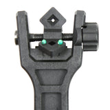 Foldable 45 Degree Fiber Optics Iron Sights Offset Front and Rear Sight Polymer