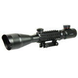 4-12X50 Tactical Rifle Scope Red Green Mil-dot illuminated with Side Rails-Mount | West Lake Tactical