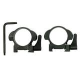 2 PCS Steel Scope Rings Low Picatinny Mount with 30mm / 1" Reducer