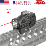 Tactical Flashlight & Red Laser Sight Combo Picatinny Rail Mounted Pistol | West Lake Tactical