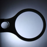 3X & 45X Handheld Magnifier/Loupe Reading Magnifying Glass Lens Jewelry LED Book Newspaper