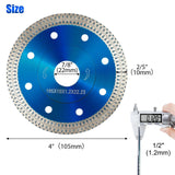 3 PCS Porcelain Tile Turbo Diamond Dry Cutting Saw Blade/Disc Grinder Wheel 4" / 4.5"
