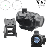 Tactical Reflex Red Green Dot Sight Scope with Dual Rail Mounts Black