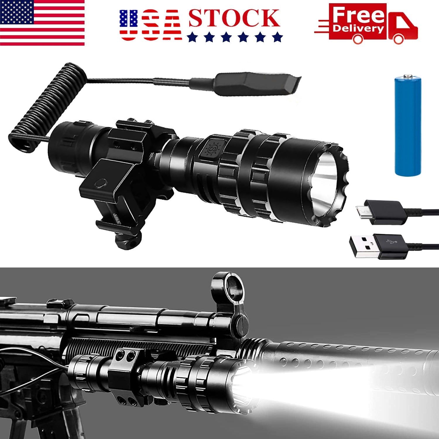 400 Lumen Tactical WML Light - Fits 20mm Picatinny Rail For Hunting