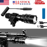 9000lm Tactical Gun Flashlight +Picatinny Rail Mount+Switch for Hunting Shooting | West Lake Tactical