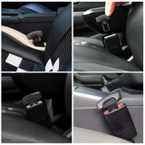 4 PCS Universal Car Safety Seat Belt Alarm Stopper Clip Carbon