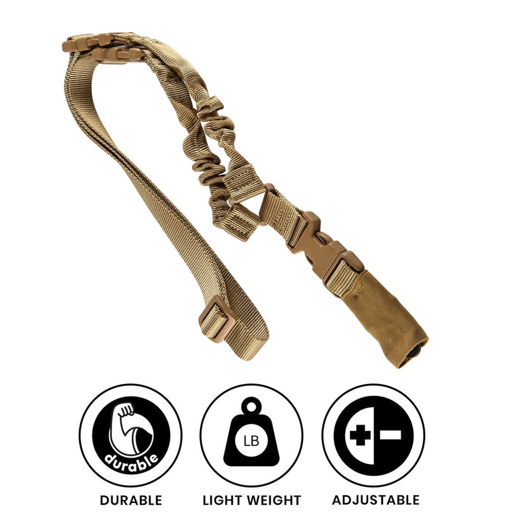 Single Point Gun Rifle Sling Bungee Strap w/ MLOK Quick Release QD Sl