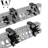 Fiber Optics Foldable Iron Sights 45° Offset Flip-up Front and Rear Sights