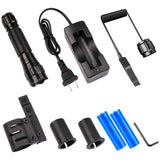 1200 Lumen Tactical Flashlight Rechargeable with M-Lok Rail Mount Remote Switch