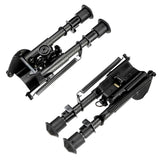 6" to 9" Carbon Fiber Adjustable Spring Return Hunting Rifle Bipod