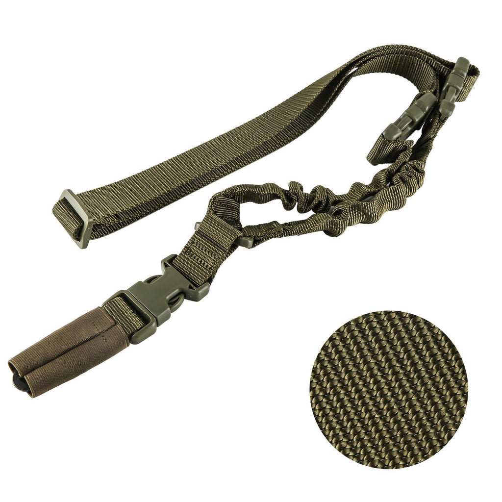 Single Point Gun Rifle Sling Bungee Strap w/ MLOK Quick Release QD Sl