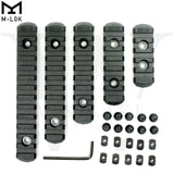 Pack of 5 Polymer M-LOK Picatinny Rail Sections Lightweight MLOK Rails for Picatinny Accessories