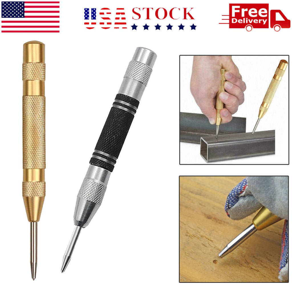 2PC Automatic Center Punch Strikes Surface Hammer Spring Loaded Window ...
