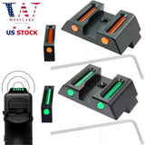 Fiber Optic Front & Rear Sight For Glock 17 17L 19 22 23 24 26 27 33 34 35 38 39