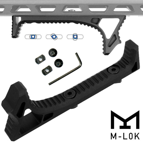 Curved Angled Foregrip Fore Grip Fits M-LOK Rails - Black - West Lake Tactical