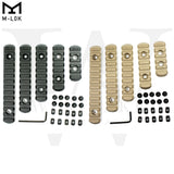 Pack of 5 Polymer M-LOK Picatinny Rail Sections Lightweight MLOK Rails for Picatinny Accessories