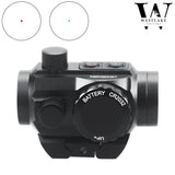 Tactical Reflex Red Green Dot Sight Scope with Dual Rail Mounts Black