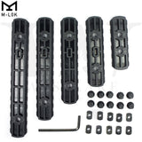Pack of 5 Polymer M-LOK Picatinny Rail Sections Lightweight MLOK Rails for Picatinny Accessories