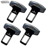 4 PCS Universal Car Safety Seat Belt Alarm Stopper Clip Carbon Fiber Clamp | West Lake Tactical