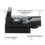 Tactical Reflex Red Green Dot Sight Scope With Red Laser Holographic Illuminated