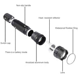 1200 Lumen Tactical Flashlight Rechargeable with M-Lok Rail Mount Remote Switch