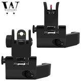 Fiber Optics Foldable Iron Sights 45° Offset Flip-up Front and Rear Sights